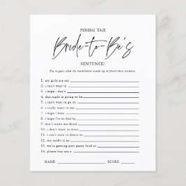 文を完成させる |ブライダルシャワー