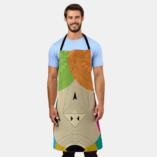 文アステカ化芸術 エプロン (着用した状態)