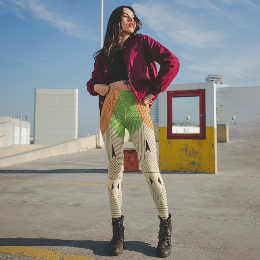 文アステカ化芸術 カプリレギンス