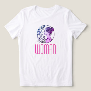 文エレガント植物学専攻女性 トライブレンドTシャツ