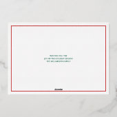 文カラフル字4写真シック平和ラブジョイ金ゴールド 箔シーズンカード (裏面)