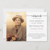 文スペインの式葬儀祝賀堂記念写真 招待状 (正面)