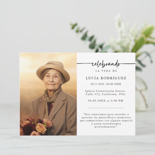 文スペインの式葬儀祝賀堂記念写真 招待状 (スタンド正面)