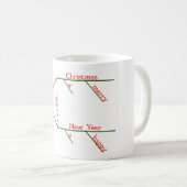 文ダイアグラム文法メリークリスマス コーヒーマグカップ (正面右)