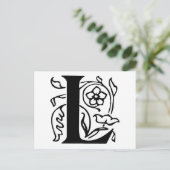 文ファンシー字L ポストカード (スタンド正面)