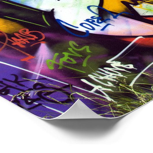 文ポップ・アートの化グラフィティアーバン通りアートポスター ポスター (角)