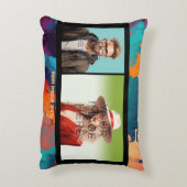 文ポップ・アートの化Signable 2フォトパーソナライズされたカスタム アクセントクッション (裏面(縦))