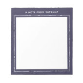 文モダンパーソナライズされた具シンプル名前をカスタムする ノートパッド (正面)