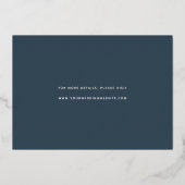 文モダン書 |写真の日付を保存 箔招待状 (裏面)