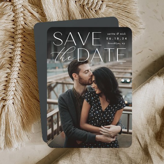 文モダン書 |垂直方向の写真 セーブザデート