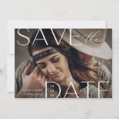 文モダン書 |横向き写真 セーブザデート (正面)