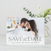 文モダン書 |横向き写真 セーブザデート (スタンド正面)