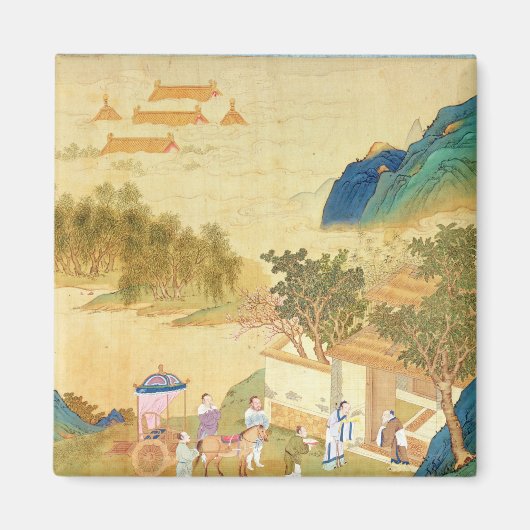 文人を迎える武帝 マグネット (正面)