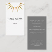 文体的なアール・デコの太陽の名刺 名刺 (正面/裏面)