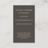 文体的なアール・デコの太陽の名刺 名刺 (裏面)