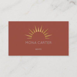 文体的なアール・デコの太陽の名刺 名刺