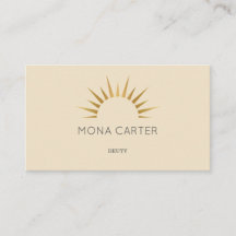 文体的なアール・デコの太陽の名刺