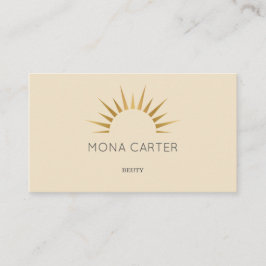 文体的なアール・デコの太陽の名刺 名刺