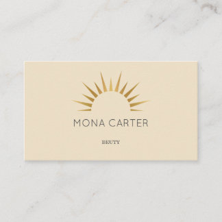 文体的なアール・デコの太陽の名刺 名刺