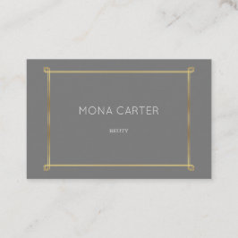 文体的なアール・デコフレームの名刺 名刺