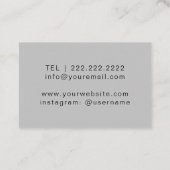 文体的な花の名刺 名刺 (裏面)