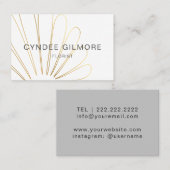 文体的な花の名刺 名刺 (正面/裏面)