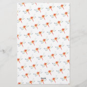 文具パーソナライズされた用水彩赤トンボ 便箋 (裏面)