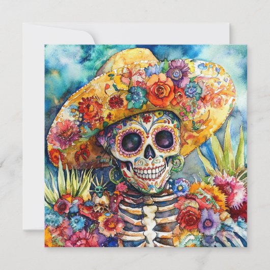 文化お祝いの死の日 招待状 (正面)