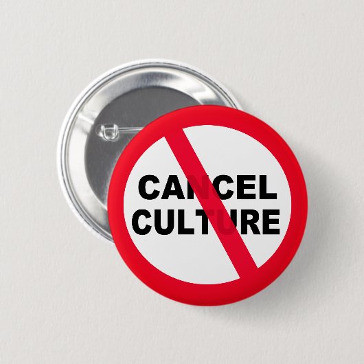 文化の危険を取り消す 缶バッジ (正面&裏面)