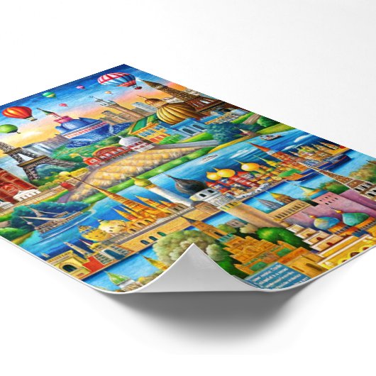 文化の多様性の美しいを発見する ポスター (角)