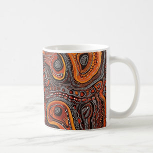 文化の本質:アボリジニインスパイアアマ芸術的グ コーヒーマグカップ