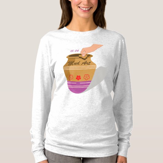 文化の泥のアート - 4月15日 Tシャツ (正面)