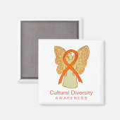 文化ダイバーシティ認識度リボンエンジェルマグネット マグネット (正面/裏面)
