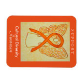 文化ダイバーシティ認識度リボンエンジェルマグネット マグネット (横)