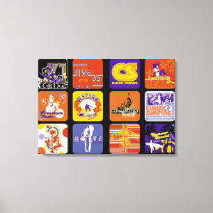 文化ポップ・アートのスポーツ運動 キャンバスプリント