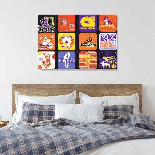 文化ポップ・アートのスポーツ運動 キャンバスプリント (インサイチュ (寝室))