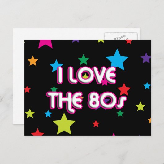 文化ポップ・アートのレトロ私は80年代が大好き ポストカード (正面/裏面)