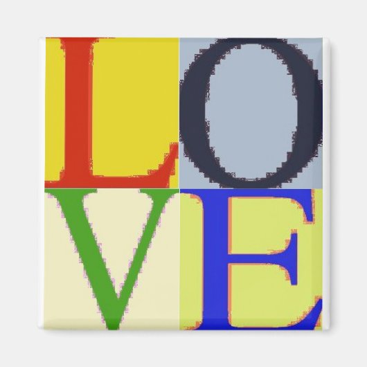 文化ポップ・アートの愛 マグネット (正面)