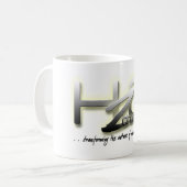 文化マグを変形させるH2O コーヒーマグカップ (正面左)