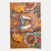文化ユニーク芸術 – スリランカ/インドネシアデザイン キッチンタオル (縦)
