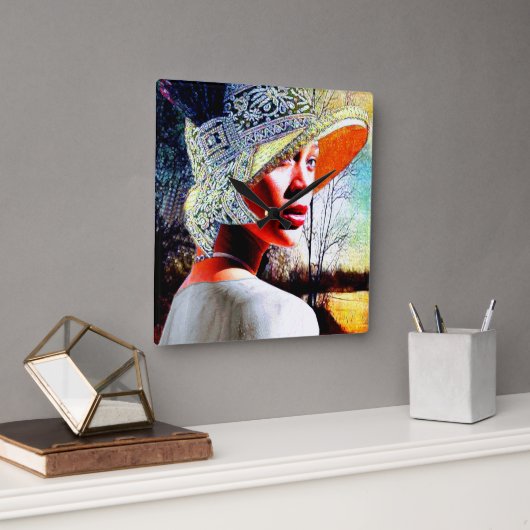 文化的な優雅さ スクエア壁時計 (オフィス)