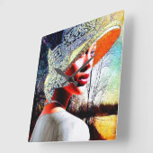 文化的な優雅さ スクエア壁時計 (傾斜)