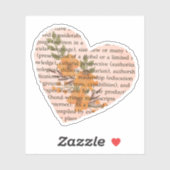 文化的視点 クールなハート型の文字 シール (シート)