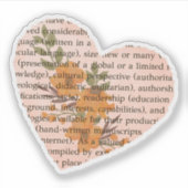 文化的視点 クールなハート型の文字 シール (正面)