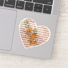 文化的視点 クールなハート型の文字 シール