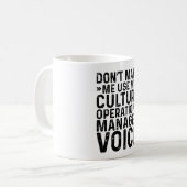 文化運営マネージャーを使用しない コーヒーマグカップ (正面左)