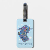 文化項目が付いているオーストラリアの地図 ラゲッジタグ (裏面縦)