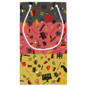 文化項目が付いているドイツの旗 スモールペーパーバッグ (裏面)