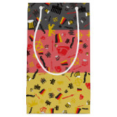 文化項目が付いているドイツの旗 スモールペーパーバッグ (正面)