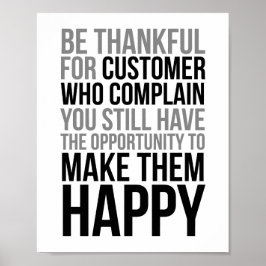 文句を言うお客様に感謝する ポスター